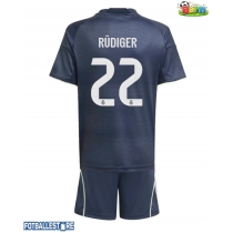 Real Madrid Antonio Rudiger #22 Bortedraktsett Barn 2025-26 Kortermet (+ Korte bukser)